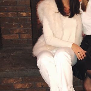 Club Monaco Pink Feather Vest